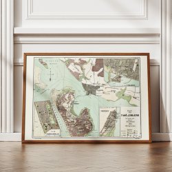 Kort over Fan� og Esbjerg 1898 - Landkort