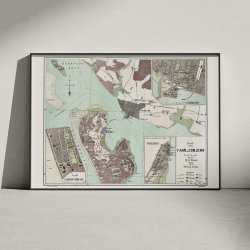 Kort over Fan� og Esbjerg 1898 - Landkort