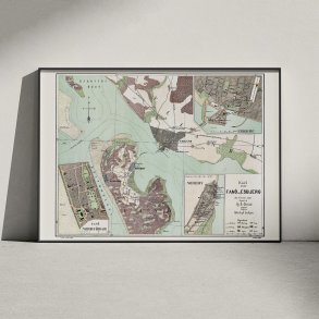 Kort over Fan� og Esbjerg 1898 - Landkort