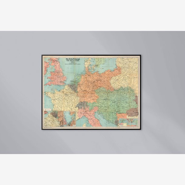 The Daily Telegraph: Krigskort over Europa 1916