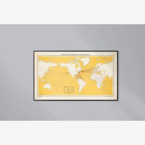 United States World-Wide Radio Circuits 1947 - Kort