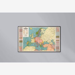 Kort over den europ�iske krigsskueplads 1914 - Krigskort