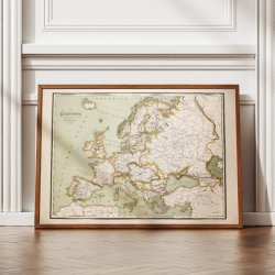 Kort over Europa 1887 - Landkort