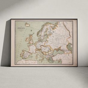 Kort over Europa 1887 - Landkort