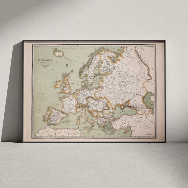 Kort over Europa 1887 - Landkort