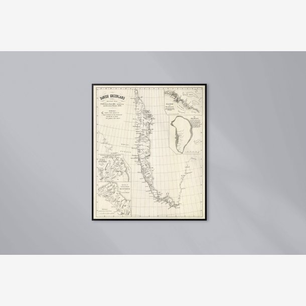 Danish Greenland 1870-1875 - Landkort