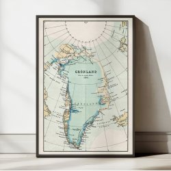 Gr�nland 1896 - Landkort