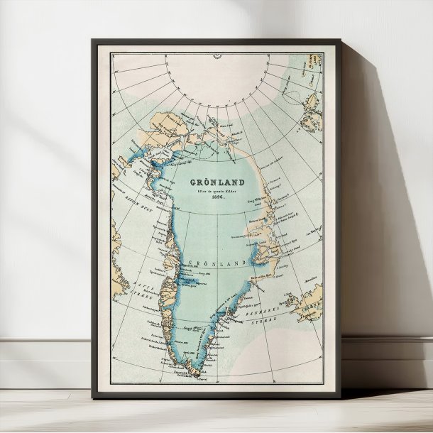 Gr�nland 1896 - Landkort