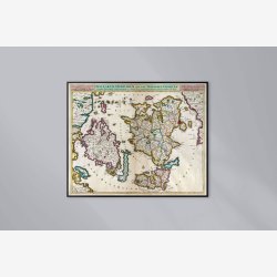 De Danske �er 1820 - Landkort