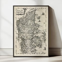 Jylland &amp; Fyn 1700 - Landkort