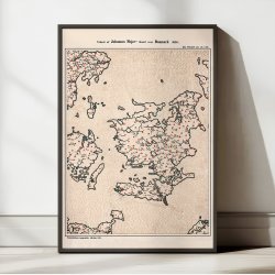 Sj�lland, Danmark 1730 - Johannes Mejer - Landkort