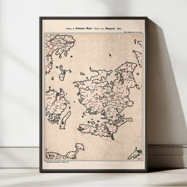 Sj�lland, Danmark 1730 - Johannes Mejer - Landkort