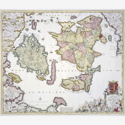 Danske �er 1710 - Landkort