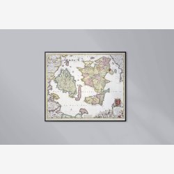 Danske �er 1710 - Landkort