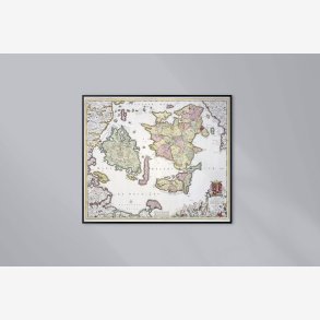 Danske �er 1710 - Landkort