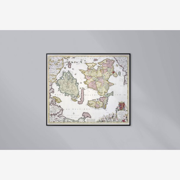 Danske �er 1710 - Landkort