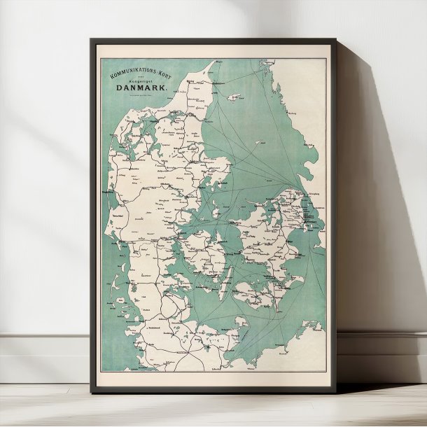 Kongeriget Danmark 1886 - Kommunikationskort