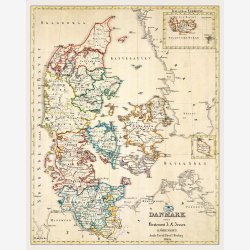 Danmark 1844 - Landkort
