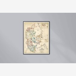 Danmark 1844 - Landkort