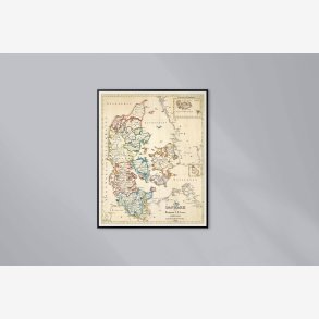 Danmark 1844 - Landkort