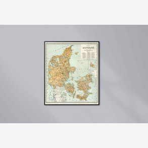 Danmark 1893 - Landkort