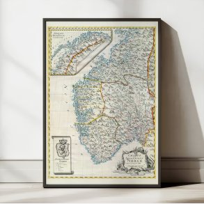 Charta over Kongeriget Norge 1759 - Landkort
