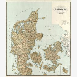 Kongeriget Danmark 1897 - Landkort