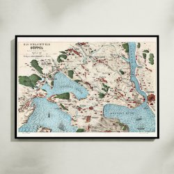 Slagmarken ved Dybb�l 1864 - Historisk kort