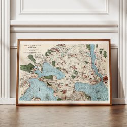 Slagmarken ved Dybb�l 1864 - Historisk kort