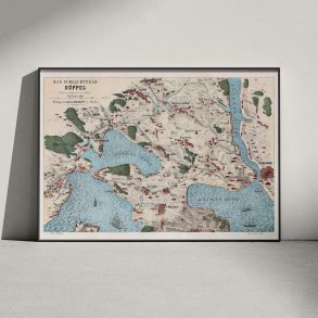 Slagmarken ved Dybb�l 1864 - Historisk kort