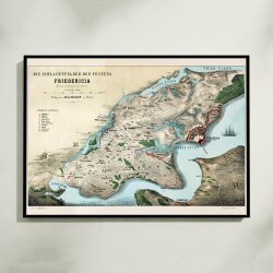 Slagmarkerne ved Fredericia F�stning 1864-1880 - Historisk kort