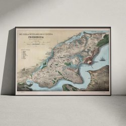 Slagmarkerne ved Fredericia F�stning 1864-1880 - Historisk kort