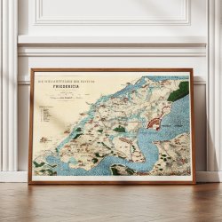 Slagmarkerne ved Fredericia F�stning II 1864-1880 - Historisk kort