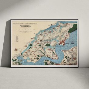 Slagmarkerne ved Fredericia F�stning II 1864-1880 - Historisk kort