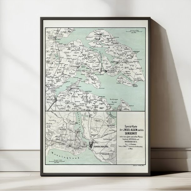 Specialkort over Als og Sundeved 1864 - Historisk kort