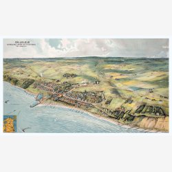 Gilleleje set fra luften 1918 - Bykort
