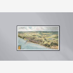 Gilleleje set fra luften 1918 - Bykort