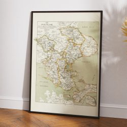 Kort over Prst Amt 1872 - Plakat