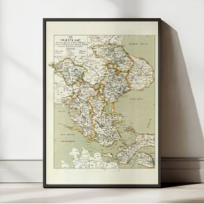 Kort over Prst Amt 1872 - Plakat