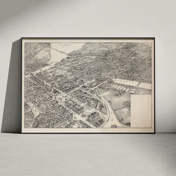 K�benhavn i fugleperspektiv, set fra Jarmers Plads 1923 - Byprospekt