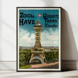 Zoologisk Have K�benhavn - Udsigts Taarn - Plakat