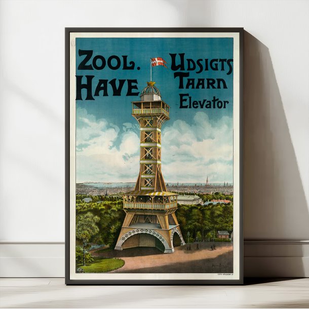 Zoologisk Have K�benhavn - Udsigts Taarn - Plakat