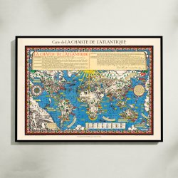 Atlanterhavserkl�ringen 1943 - Illustreret verdenskort 