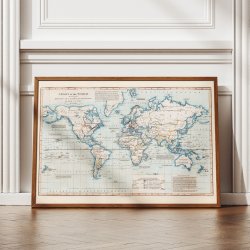 Verdenskort over religion og befolkning 1818