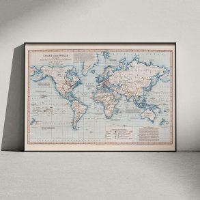 Verdenskort over religion og befolkning 1818