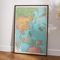 Stort landkort over Fjern�sten 1946