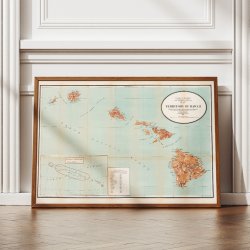 Kort over Hawaii-territoriet 1918