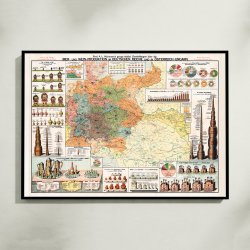 Professor Hickmanns statistiske verdenskort 1897