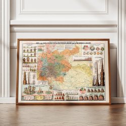 Professor Hickmanns statistiske verdenskort 1897