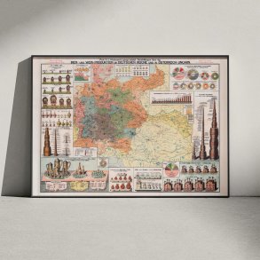 Professor Hickmanns statistiske verdenskort 1897